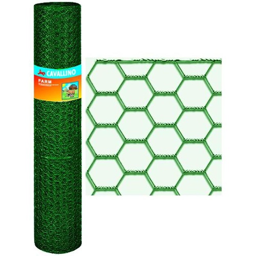 RETE CAVALLINO FARM PLASTIC VERDE ESAGONALE 10 M 25/5  50CM