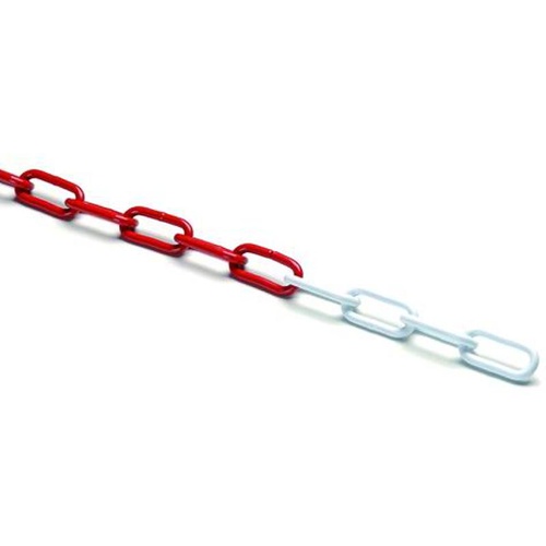 CATENA ZINCATA BICOLORE VIGOR BIANCO/ROSSO 30 M       5 MM