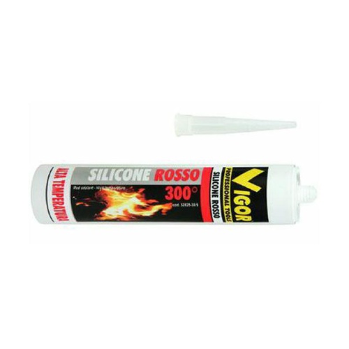 SILICONE VIGOR H.TEMPERATURE ROSSO 260° CARTUCCIA     300 ML