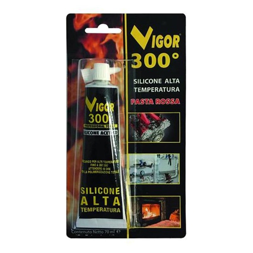 SILICONE VIGOR H.TEMPERATURE PASTA ROSSA TUBETTO      70 ML