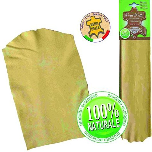 PELLE SCAMOSCIATA NATURALE CONCIA OLIO DI PESCE   41X27 CM