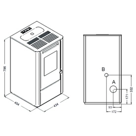 STUFE PUNTO FUOCO PELLET VANIA 9,5 KW (BR) ROSSO