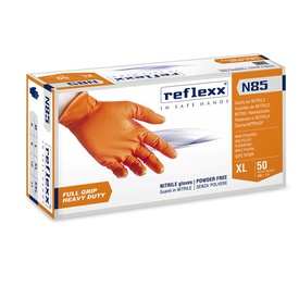 GUANTI NITRILE ARANCIO GRIP DIAMANTATO TG.L 50 PZ/CONF.