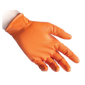 GUANTI NITRILE ARANCIO GRIP DIAMANTATO TG.L 50 PZ/CONF.