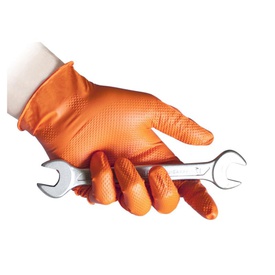 GUANTI NITRILE ARANCIO GRIP DIAMANTATO TG.L 50 PZ/CONF.