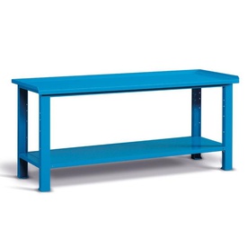 BANCO WORK SMONTATO CON PIANO IN ACCIAIO - DIM. MM  L=2007 P=704 A=887 - COLORE: BLU RAL5012