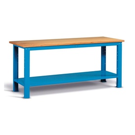 BANCO WORK SMONTATO CON PIANO IN MULTIPLEX 30 MM - DIM. MM  L=2000 P=750 A=882 - COLORE: BLU RAL5012