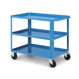 CARRELLO CLEVER LARGE BLU RAL 5012 CON 2 RUOTE GIREVOLI